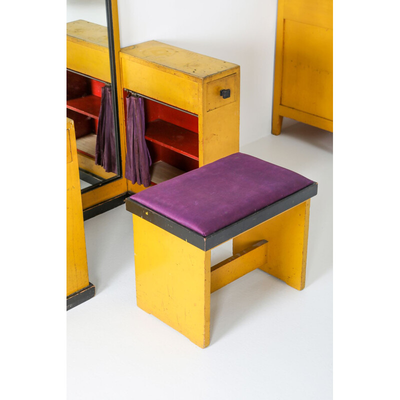 Vintage Modernist stool by Wouda, Netherlands 1924s
