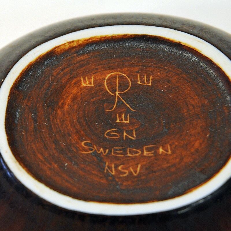 Bol vintage en céramique de Gunnar Nylund pour Rörstrand, Suède 1950