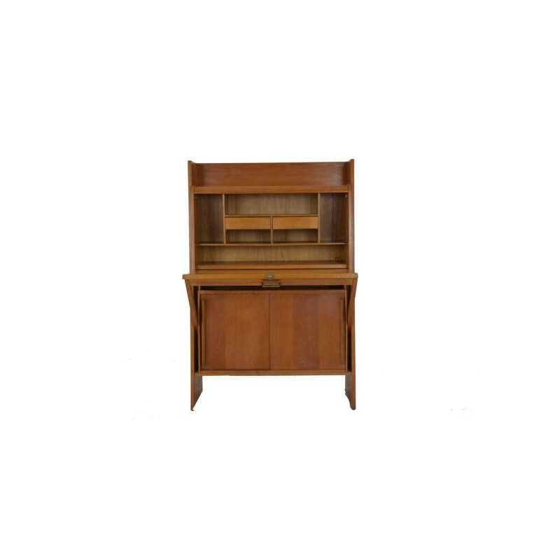 Rozier secretary desk in teak, René Jean CAILLETTE - 1950s