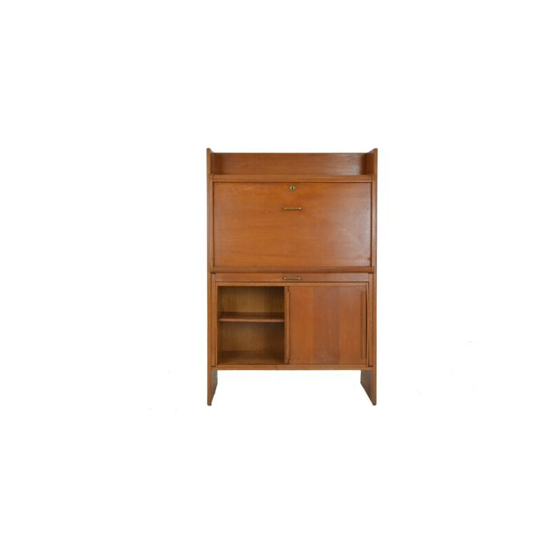 Rozier secretary desk in teak, René Jean CAILLETTE - 1950s