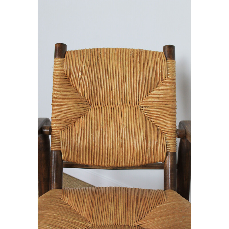 Vintage armchair by Charlotte Perriand for the ski resort of La Clusaz 1960s