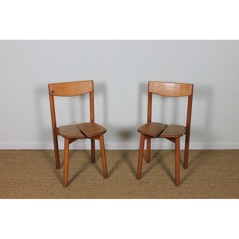 Pair of vintage chairs  Pierre Gautier-Delaye 1950s