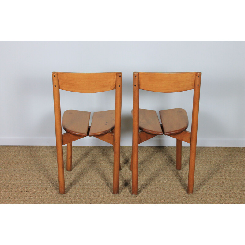 Pair of vintage chairs  Pierre Gautier-Delaye 1950s