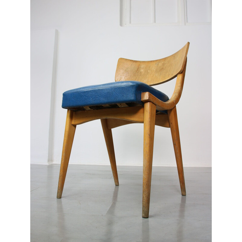 Vintage blue desk chair from Stol