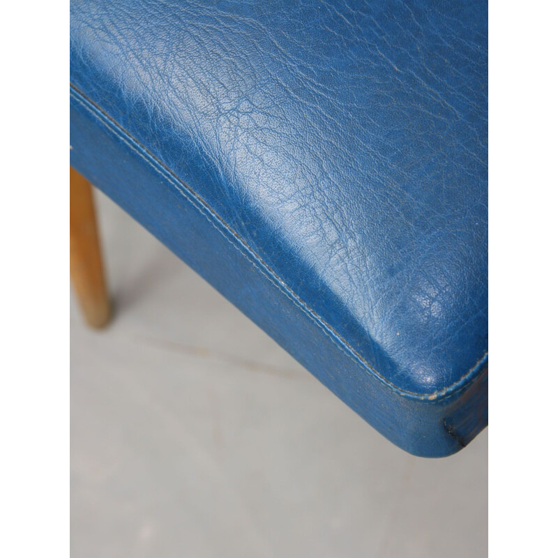 Fauteuil vintage de bureau bleu de Stol