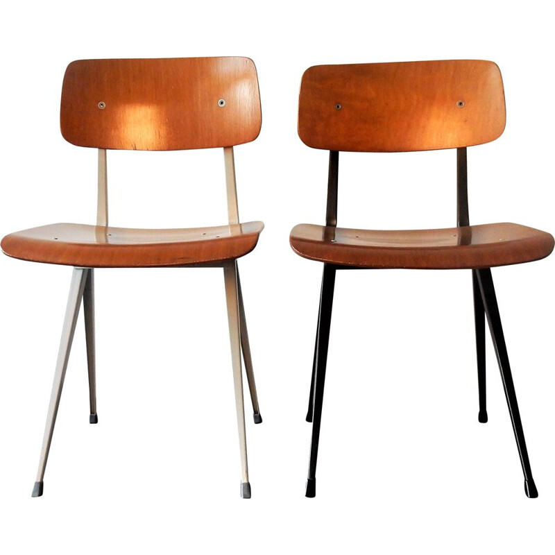 Pair of vintage "Result" chair by Friso Kramer for Ahrend de Cirkel 1960s