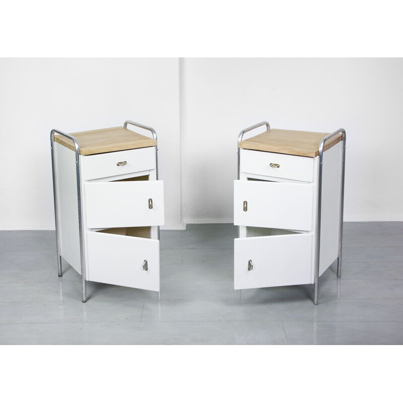 Pair of mid-century industrial cabinets