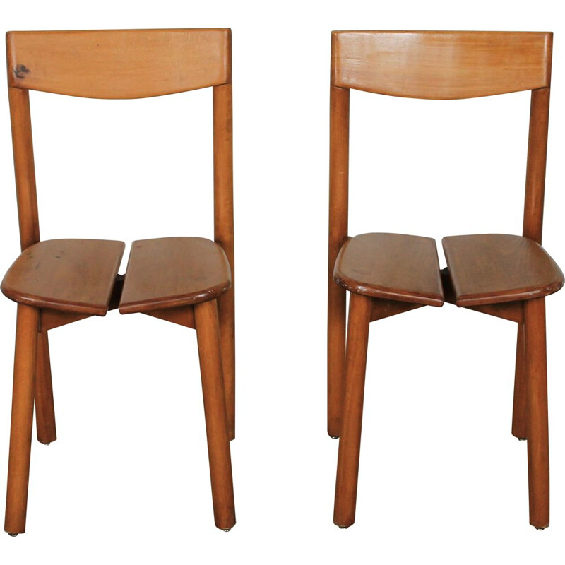 Pair of vintage chairs  Pierre Gautier-Delaye 1950s