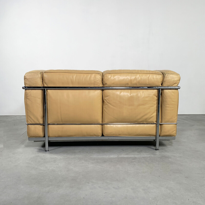 Vintage LC2 2-seater Sofa by Le Corbusier for Cassina 1970s