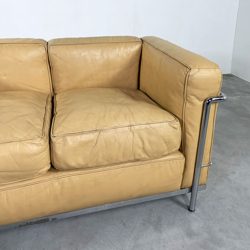 Vintage LC2 2-seater Sofa by Le Corbusier for Cassina 1970s