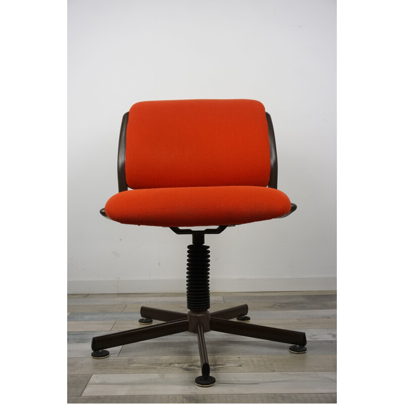 Vintage swivel office armchair by Ronéo 1970s