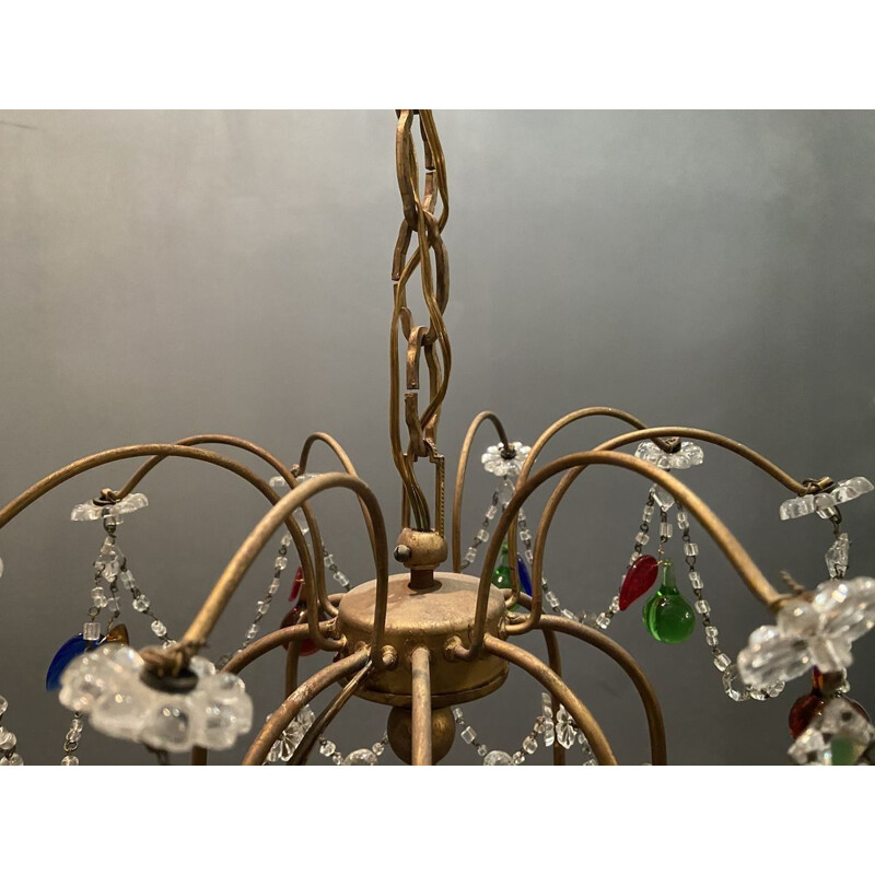 Vintage Murano Glass Fruit Chandelier 1950s