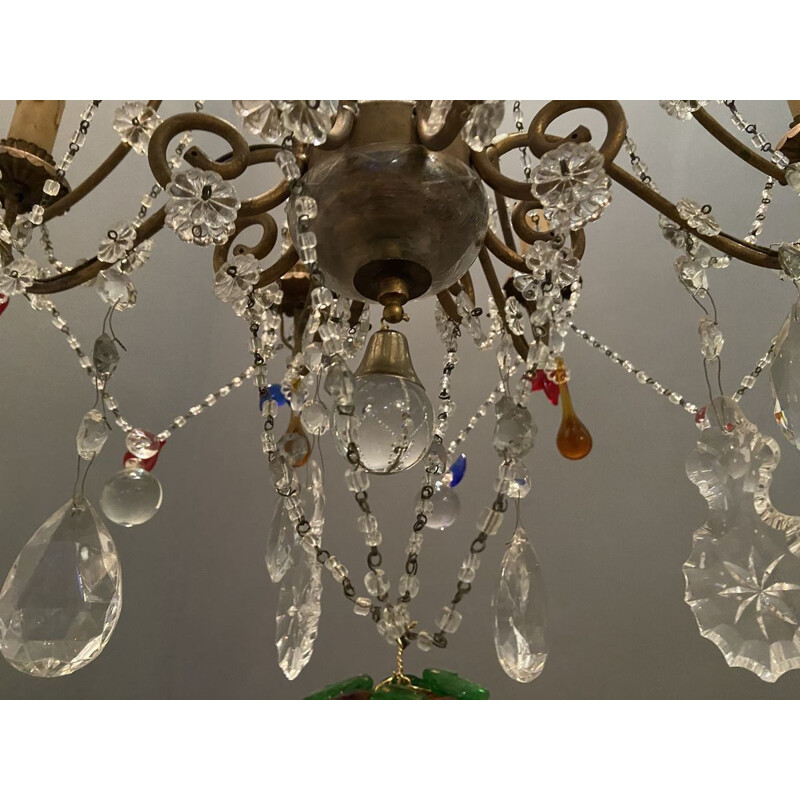 Vintage Murano Glass Fruit Chandelier 1950s