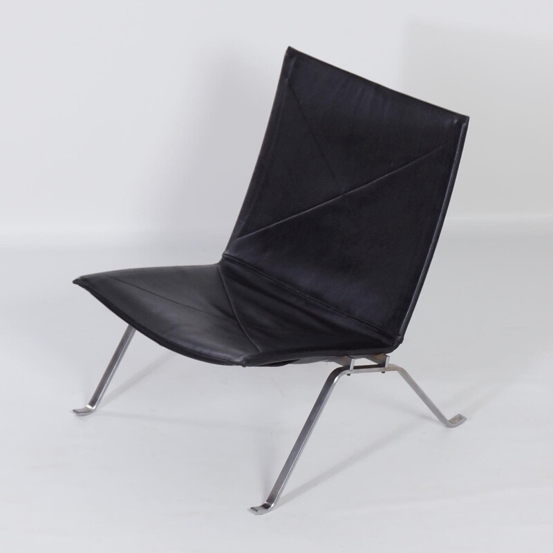 Fauteuil lounge vintage PK22 de Poul Kjaerholm pour Fritz Hansen 1998