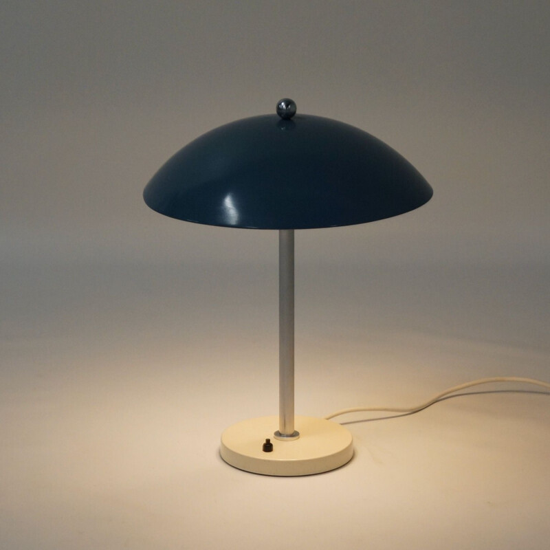 Lampe de bureau vintage gris-bleu modèle 5315 de W.H. Gispen pour Gispen 1950
