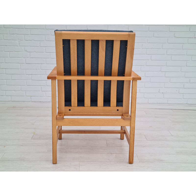 Vintage armchair oak wood by Borge Mogensen, Danish 1980s