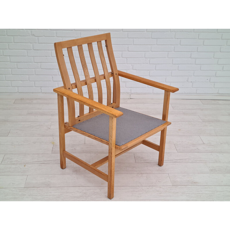 Vintage armchair oak wood by Borge Mogensen, Danish 1980s