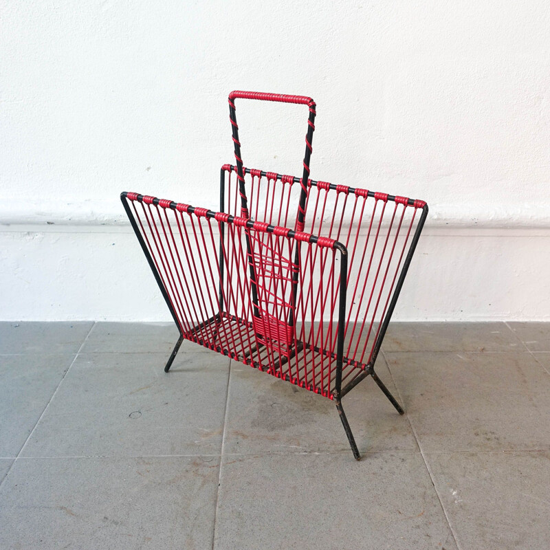 Vintage Spaghetti Magazine Rack 1950s