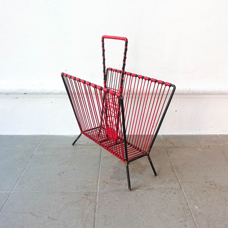 Vintage Spaghetti Magazine Rack 1950s