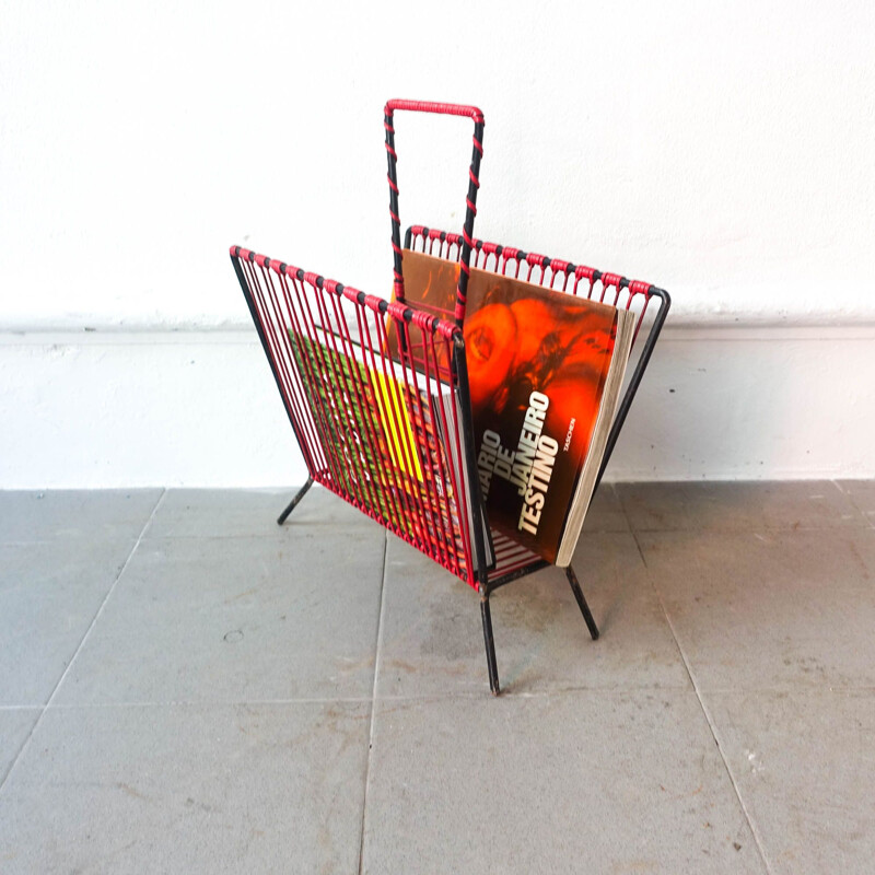 Vintage Spaghetti Magazine Rack 1950s