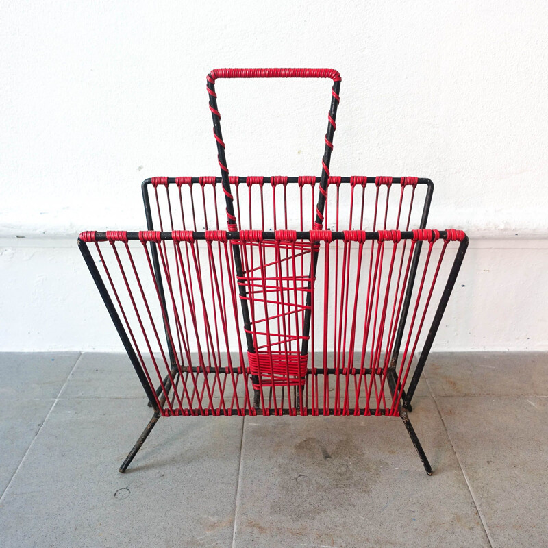 Vintage Spaghetti Magazine Rack 1950s