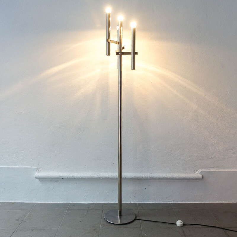 Vintage Floor lamp by Gaetano Sciolarin, Italy 1970s