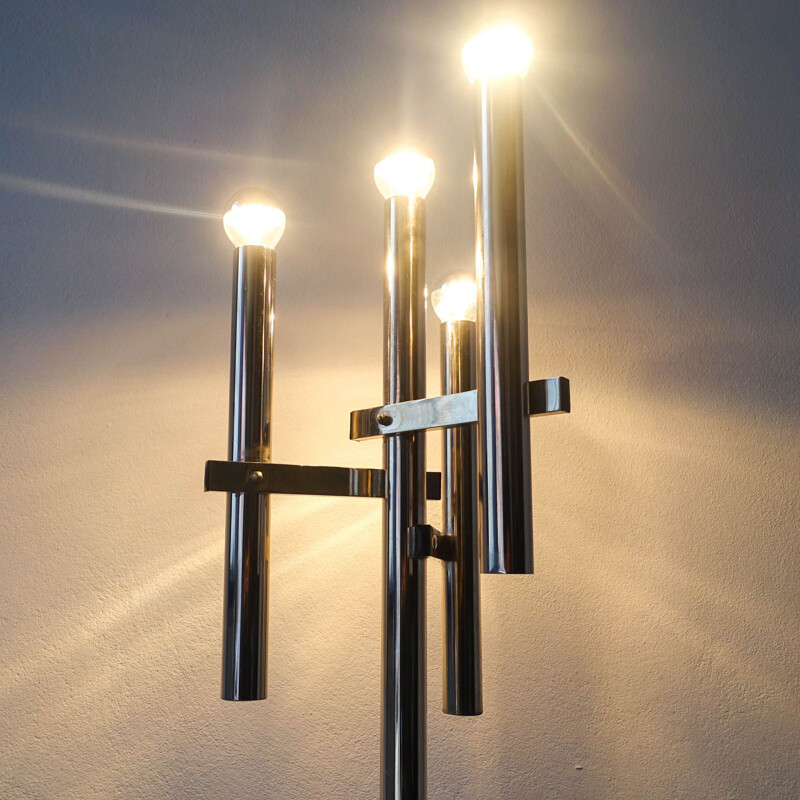 Lampadaire vintage de Gaetano Sciolarin, Italie 1970