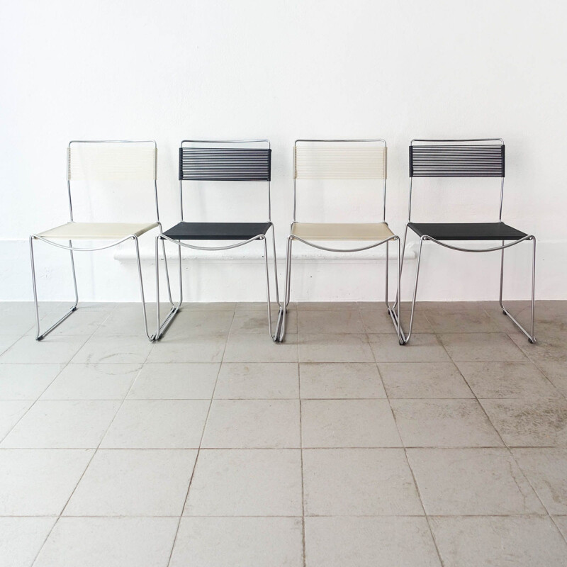 Set of 4 vintage Spaghetti Chair by Giandomenico Belotti for Alias 1980s