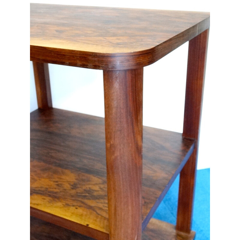 Small side table in veneered walnut - 1930s