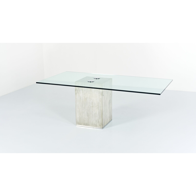 Vintage dining table from Sergio & Giorgio Saporiti, Italy 1970s