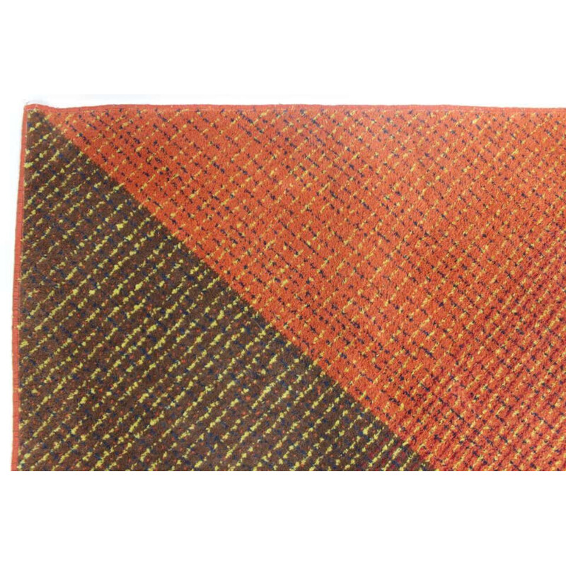 Vintage Geometric Modernist Carpet, Czechoslovakia 1960s