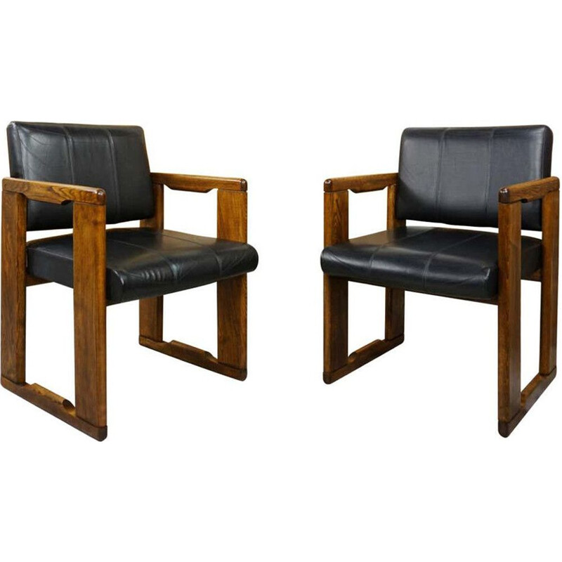 Pair of vintage armchairs model Dialogo by Afra & Tobia Scarpa, Italian 1970s