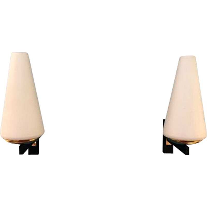 Pair of vintage Lunel sconces 1950s