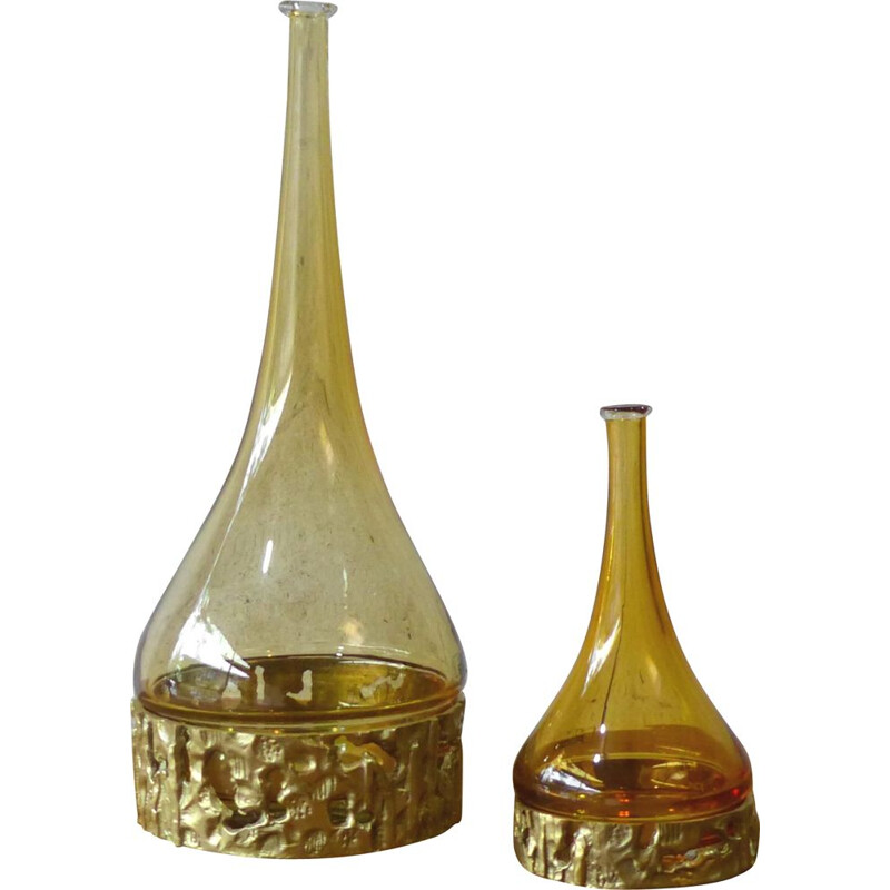 Vase vintage bouteille Angelo XXL de Brotto 1970