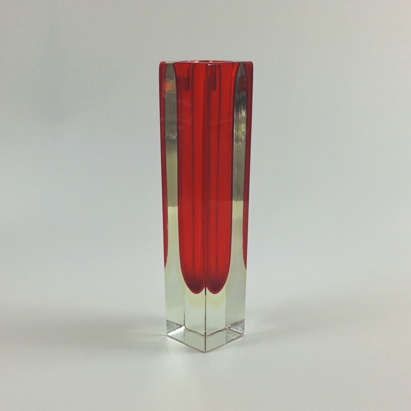Large vintage Murano Glass Vase by Alessandro Mandruzzato 1960s