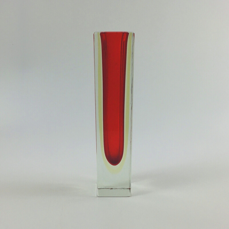 Large vintage Murano Glass Vase by Alessandro Mandruzzato 1960s