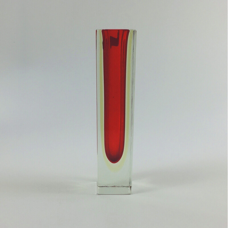 Large vintage Murano Glass Vase by Alessandro Mandruzzato 1960s