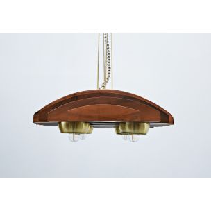 Vintage suspension Walnut, Italy 1960s