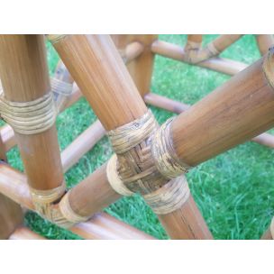 Juego de jardín de bambú vintage