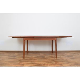 Mid-Century Teak Extendable Dining Table, Denmark 1960s