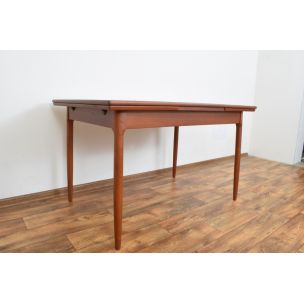 Mid-Century Teak Extendable Dining Table, Denmark 1960s