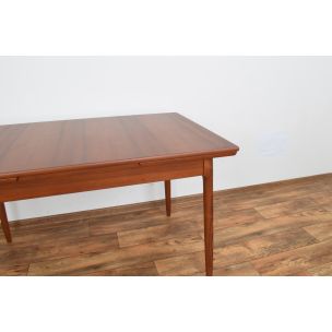 Mid-Century Teak Extendable Dining Table, Denmark 1960s