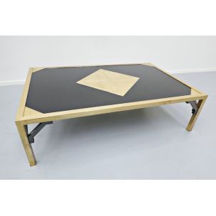 Vintage brass coffee table by Christian Krekels, Belgium 1970