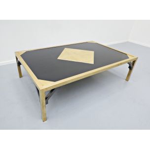 Vintage brass coffee table by Christian Krekels, Belgium 1970