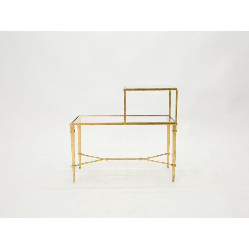 Vintage gilded wrought iron sofa by Robert and Roger Thibier, 1960