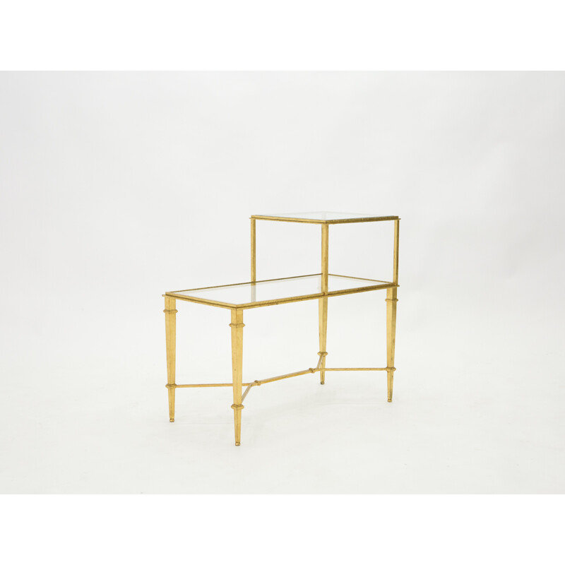 Vintage gilded wrought iron sofa by Robert and Roger Thibier, 1960