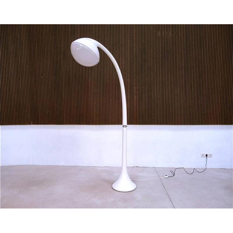 Italian Guzzini floor lamp in metal and plexiglas, Fabio LENCI - 1970s