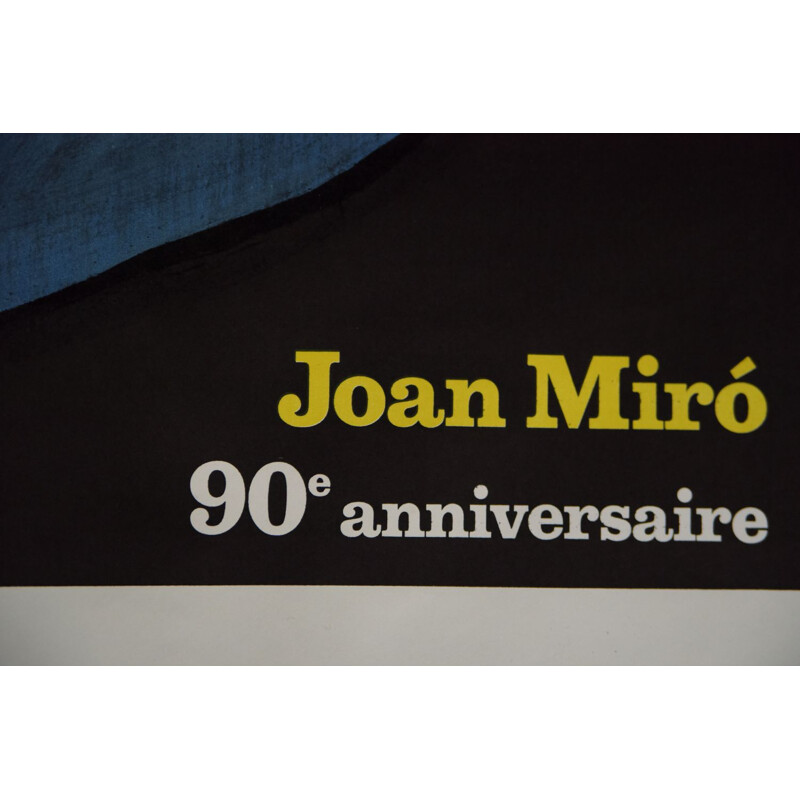Affiche vintage d'exposition Joan Mirò Galerie Maeght 13 rue de Téhéran Paris 8 1983