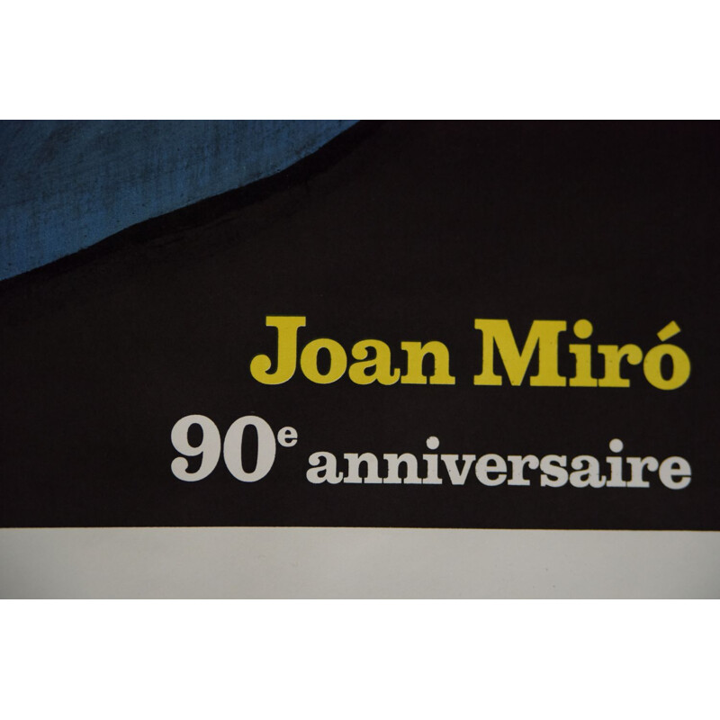 Vintage Joan Mirò Exhibition Poster Galerie Maeght 13 rue de Téhéran Paris 8 1983s