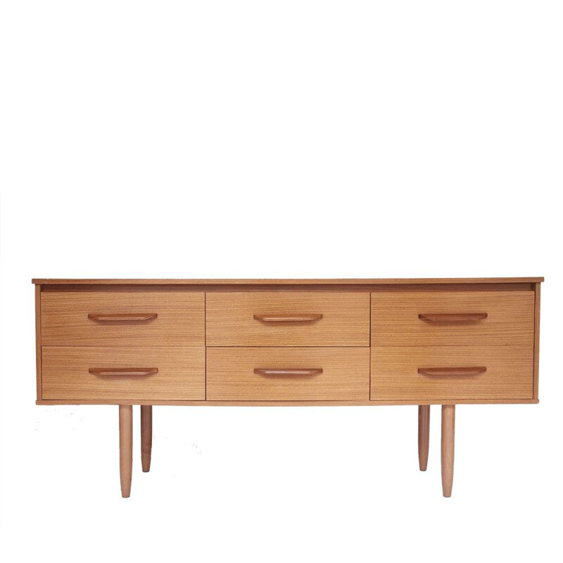 Enfilade vintage commode 6 tiroirs Scandinave 1960